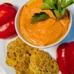 5 minute Roasted Red Pepper Hummus